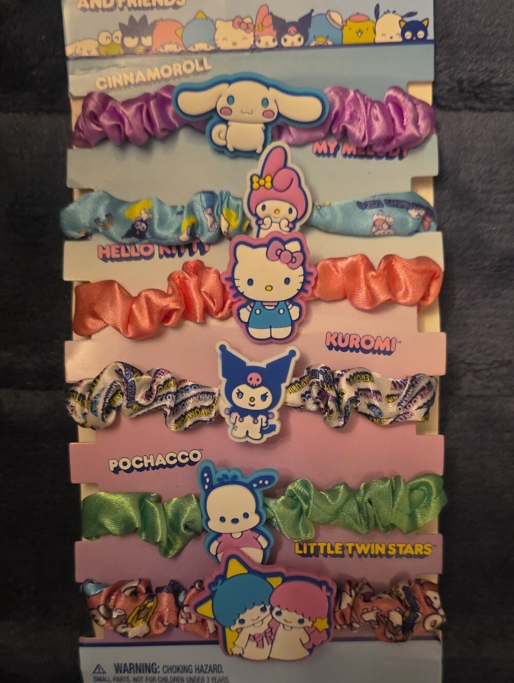 Sanrio Hello Kitty & Friends Kids Hair Ties - Multi Color